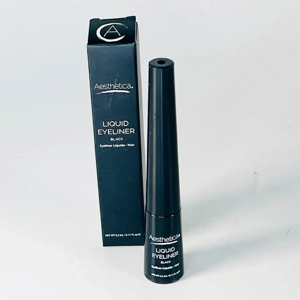 Aesthetica Felt Tip Liquid Eyeliner Pen Smudge Proof Jet Black .11oz 3.2ml NIB